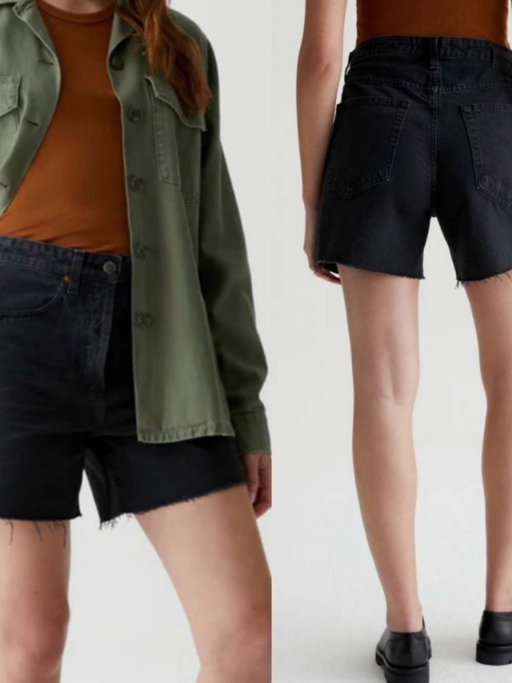 AG Adriano Goldschmied Clove High Rise Baggy Fit Shorts